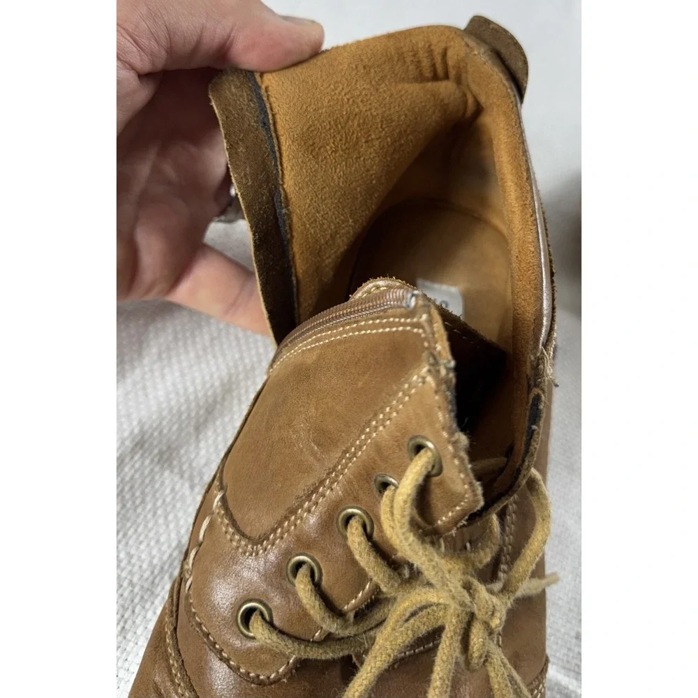 Steve Madden Boots Mens Size 9.5 Leather Jabbar Lace Up Zipper Casual‎ Shoes